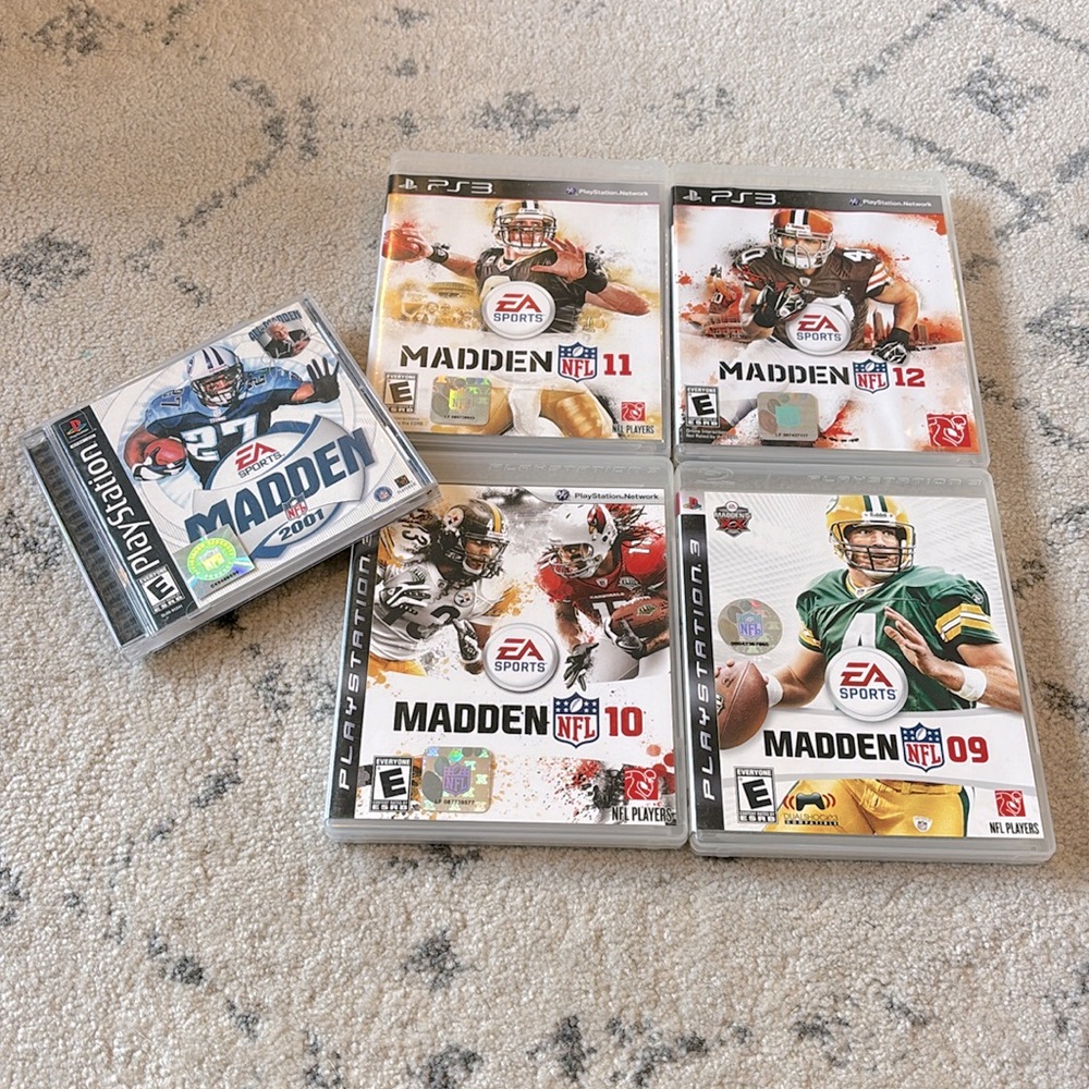 Madden PlayStation Games: 2001, 2009-2012